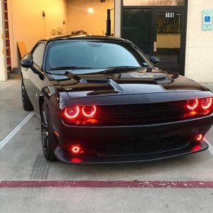 Dodge Challenger Headlight Halo Kit - ORACLE Lighting - LED - Red - `15-`23